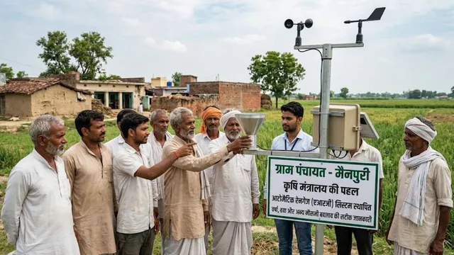 गांव में मौसम का हाल बताएगा सिस्टम, मैनपुरी के किसानों को हर घंटे मिलेगा अपडेट