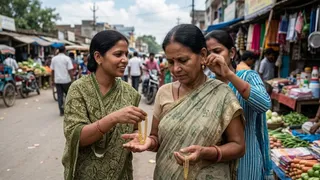 पटना में जीविका दीदी से ठगी, सोने की बालियां लेकर थमाई नकली चेन (AI Generated Image)