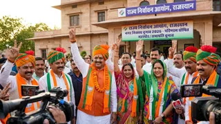राजस्थान निकाय चुनाव परिणाम। (यह तस्वीर एआई द्वारा बनाई गई है)