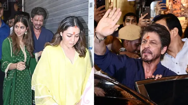 Shah rukh Khan ने परिवार के साथ किए लालबागचा राजा के दर्शन, भारी सुरक्षा के बीच की बप्पा की आरती
