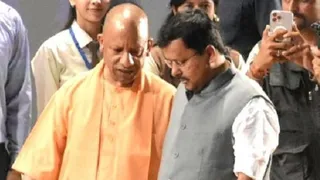 मेरठ में आयोजित कार्यक्रम में मुख्यमंत्री योगी आदित्यनाथ और भाजपा के राष्ट्रीय अध्यक्ष नितिन नवीन।