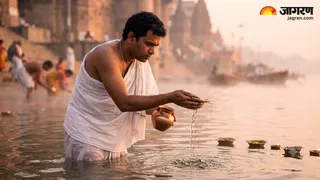 गरुड़ पुराण के अनुसार दक्षिण मुखी तर्पण का महत्व (Picture Credit: AI Generated)