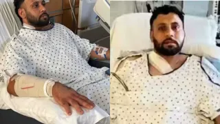 अस्पताल में उपचाराधीन सिख युवक।