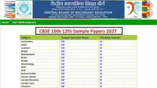 CBSE class 10th 12th Sample Paper 2027