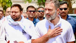 तेजस्वी यादव और राहुल गांधी। PTI