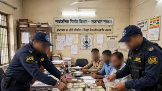 3 सरकारी कर्मचारी कर्मचारी रिश्वत लेते पकड़े गए। (यह तस्वीर एआई द्वारा बनाई गई है)