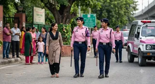 दिल्ली पुलिस विशेष रूप से प्रशिक्षित महिला पुलिसकर्मियों की 'पिंक फोर्स' तैयार करेगी। (एआई जेनरेटेड इमेज)