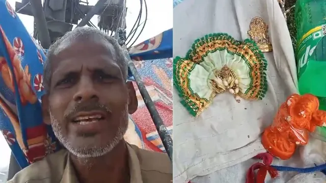 टावर पर काटी रात, सुबह उतरा-नाश्ता किया फिर चढ़ गया; ड्राइवर राजू बोला- हनुमानजी और लड्डू गोपाल मेरे साथ