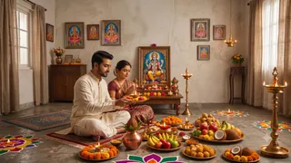 भाद्रपद पूर्णिमा पर सत्यनारायण कथा से पाएं आर्थिक समृद्धि (Picture Credit: AI Generated)