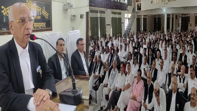 मेरठ बार का बड़ा फैसला: कचहरी परिसर में भाजपा नेताओं के प्रवेश पर लगाई रोक, कल 22 जिलों में काम नहीं करेंगे अधिवक्ता