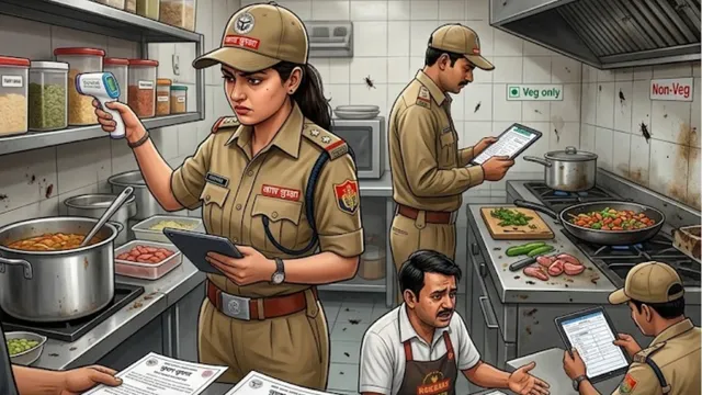 एक ही बर्तन में वेज-नॉनवेज, आटे में कीड़े, यूपी में खाद्य सुरक्षा विभाग की बड़ी कार्रवाई; 110 से अधिक रेस्टोरेंट को नोटिस

