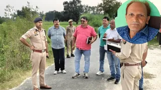 यशपाल का इंसेट में फोटो और मौके पर पहुंचे एसपी।