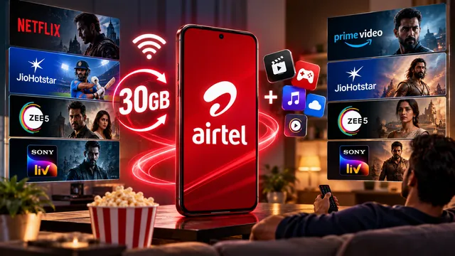 ₹279 में Netflix Basic और 30GB डेटा, Airtel का शानदार प्लान; साथ में JioHotstar और 18 से ज्यादा OTTs भी