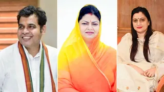 हिमाचल भाजपा के प्रभारी श्रीकांत शर्मा, सह प्रभारी दर्शना सिंह और जम्मू कश्मरी की सह प्रभारी तैनात रीना कश्यप।