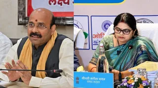 भाजपा के बिहार प्रभारी हरीश द्विवेदी एवं सह प्रभारी संगीता यादव। फाइल