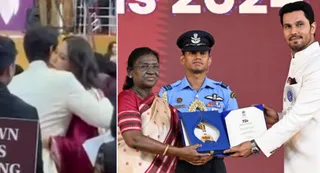 पत्नी को गले लगाते वक्त भावुक हुए रणदीप हुड्डा/ फोटो-इंस्टाग्राम