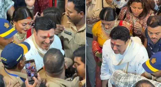 रूमर्ड गर्लफ्रेंड कोमल रानी संग लालबागचा राजा के दर्शन करने पहुंचे Govinda, लोग बोले- 'बप्पा इनका ब्रेकअप कराओ'