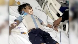 जिला अस्पताल में भर्ती बच्चा