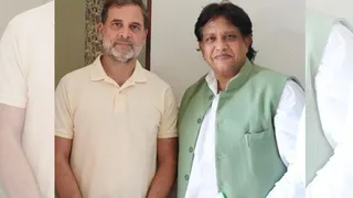कांग्रेस नेता राहुल गांधी के साथ लोकदल के राष्ट्रीय अध्यक्ष सुनील सिंह । सौ. संगठन