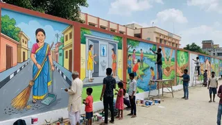 48 हजार वर्गफीट में होगी वॉल पेंटिंग (एआई जेनरेटेड तस्वीर)