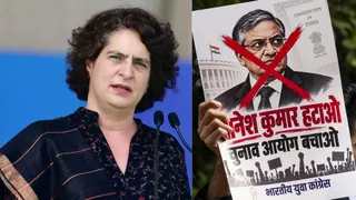 ज्ञानेश कुमार पर प्रियंका गांधी का हमला। (फोटो- पीटीआई।)