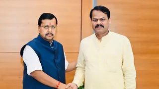 राष्ट्रीय अध्यक्ष नितिन नबीन के साथ अनंत नारायण मिश्र