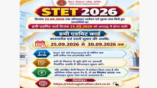 Bihar STET dummy admit card