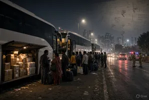 परिवहन विशेषज्ञों और ट्रांसपोर्ट यूनियनों के अनुमान के अनुसार, सिर्फ राष्ट्रीय राजधानी से अंतरराज्यीय रूटों पर 1500 से दो हजार अवैध बसें संचालित होती हैं। एआई इमेज