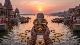 गणपति विसर्जन से पहले प्रतिमा खंडित हो जाए तो करें यह काम (Picture Credit: AI Generated)
