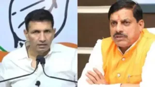 जीतू पटवारी व मुख्यमंत्री डॉ. मोहन यादव।