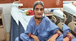 नेहरू अस्पताल के बेड पर भर्ती मालती मिश्रा। जागरण