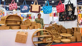 यूपी इंटरनेशनल ट्रेड फेयर में लगा सहेली स्वयं सहायता समूह का स्टाल। स्त्रोत: विभाग