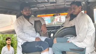 पुलिस गिरफ्त में आरोपित और इंसेट में रोहन का फाइल फोटो।