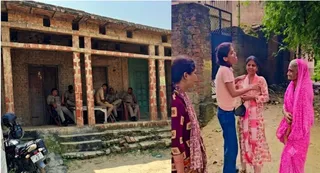 रोते बिलखते परिजन व घर पर बैठी पुलिस। जागरण