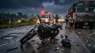 बंगाल के अलीपुरद्वार में भीषण सड़क हादसा (यह तस्वीर AI द्वारा जनरेट की गई है।)