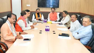 बिहार भाजपा कोर ग्रुप की बैठक। फोटो जागरण