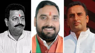आगरा सीट के निर्दलीय प्रत्याशी अमरीश सिंह, भाजपा प्रत्याशी मानवेंद्र प्रताप सिंह और सपा प्रत्याशी शशांक यादव।