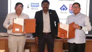 MOU के मौके पर उपस्थित सेल और बीसीसीएल के अधिकारी। (फोटो सौजन्य)