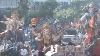 तेलंगाना में गणेश विसर्जन का एक झलक(प्रतीकात्मक तस्वीर: एएनआई)