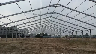 जालंधर में तैयार किया जा रहा पंडाल।