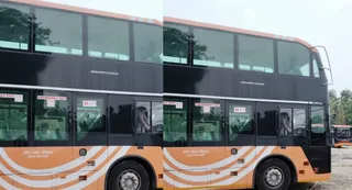 डबल डेकर एसी इलेक्ट्रिक बस। जागरण