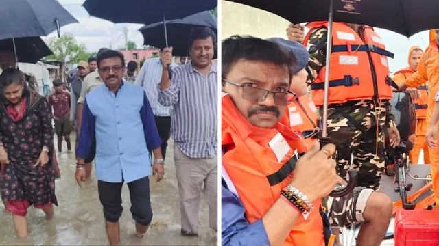 गंडक बराज से रिकॉर्ड पानी डिस्चार्ज, पश्चिम चंपारण के निचले इलाकों में बाढ़
