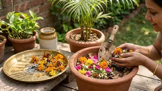 पूजा में चढ़ाए गए फूलों से बनाएं ऑर्गैनिक खाद (Image Source: AI Generated)