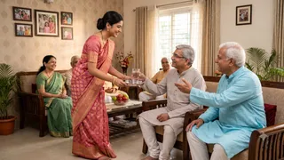 बेटी की शादी के बाद पिता का उसका घर जाना और उससे जुड़ी मान्यताएं । (Picture Credit- AI Generated)पिता पिता