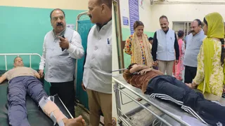 अस्पताल में उपचाराधीन घायल।