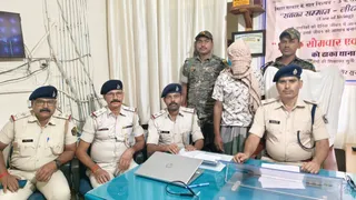 पूर्वी चंपारण में पुलिस की गिरफ्त में आरोपित।