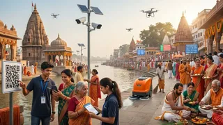 गया में तकनीक से मिलेगी श्रद्धालुओं को सुविधा (Image Source: AI Generated)