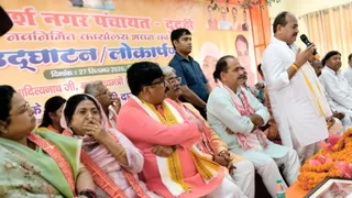 2.85 करोड़ से बने नगर पंचायत कार्यालय व डिजिटल लाइब्रेरी का लोकार्पण।