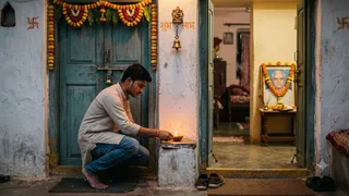 पितृ पक्ष में पितरों के लिए दीपक कहां-कहां जलाएं। (Picture Credit- AI Generated)
