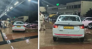 प्लेटफार्म पर कार देख दुकानदारों, रेलकर्मियों व यात्रियों में मच गई भगदड़। जागरण